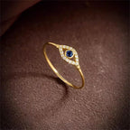 Fashionable Devil Eye Design Ring Unique Women Jewelry