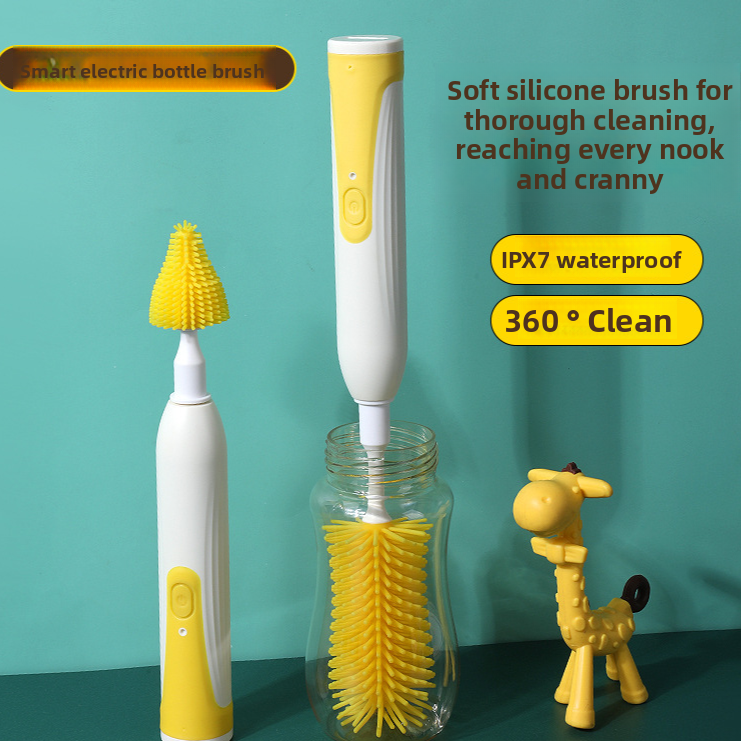 Electric Baby Bottle Nipple Straw Cleaning Brush Set