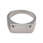 Simple and cool geometric titanium and steel finger ring