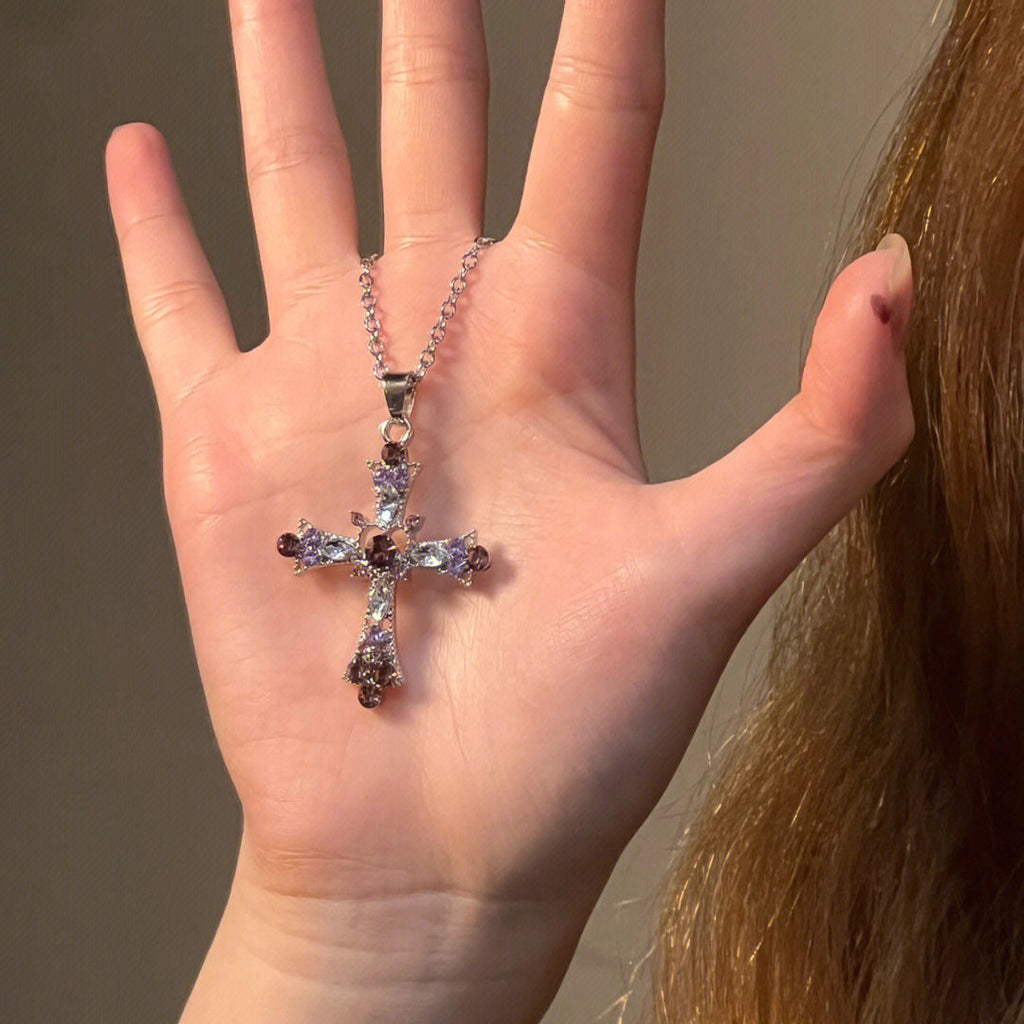 Sweet cool style hot girl cross necklace
