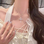 Sweet cool style hot girl cross necklace