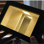 Creative Wooden Abyss Mirror Photo Frame Portable Unique Decor