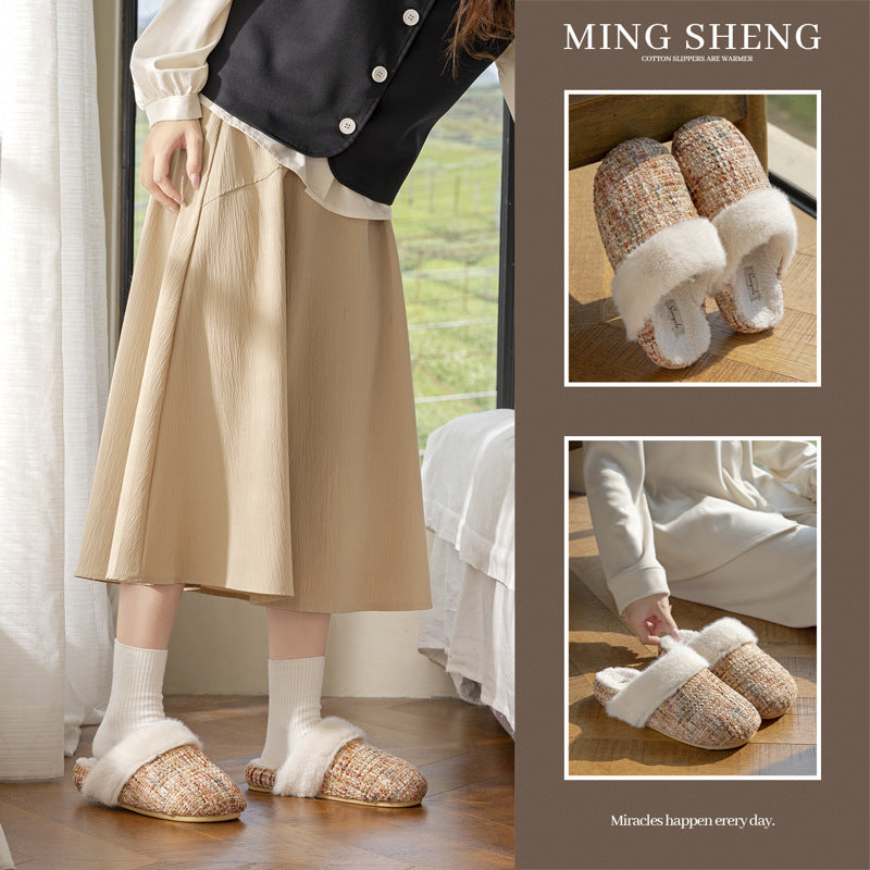 Plush Home Slippers for Women