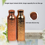 Hammered Texture Electroplated Stainless Steel Sports Water Bottle