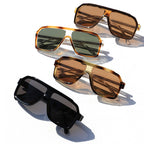 New Y2K Style Cool Square New Retro Rim Sunglasses Men's TR90 Sunglasses Women's Cross-border Big Frame Trend
