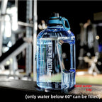 Gradient Color Sports Water Bottle with Straw