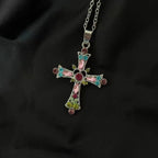 Sweet cool style hot girl cross necklace