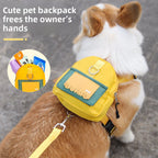 Dog Backpack Leash Harness Outdoor Walking Harness for Small Medium Dogs
